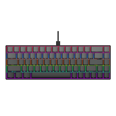 Механічна клавіатура Ajazz AK680 Black Gradient, Hot Swap, RGB, Дротове підключення 5115 фото