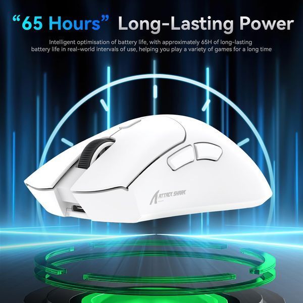 Миша Attack Shark R1 White 8111 фото