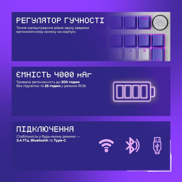 Клавіатура Proove Gaming Slicker Special Edition White 64793 фото