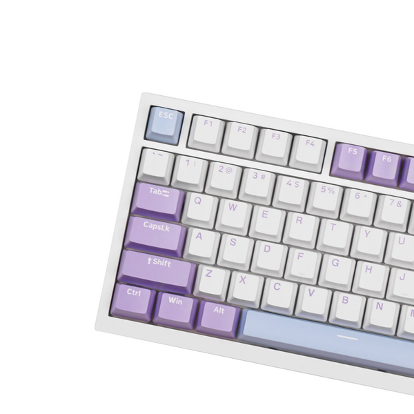 Механічна клавіатура Ajazz AK820 White Purple, Hot Swap, RGB, Дротове підключення 7261 фото