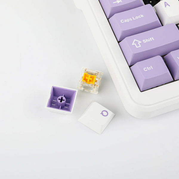 Клавіатура магнітна Ajazz AK820 Max HE White Purple 5811 фото