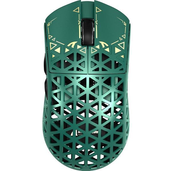 Бездротова миша Attack Shark R5 Ultra Green, Carbon Fiber, сенсор PAW3950MAX, 42000 DPI, 8000 Гц, Bluetooth / 2.4 ГГц / USB 5521 фото