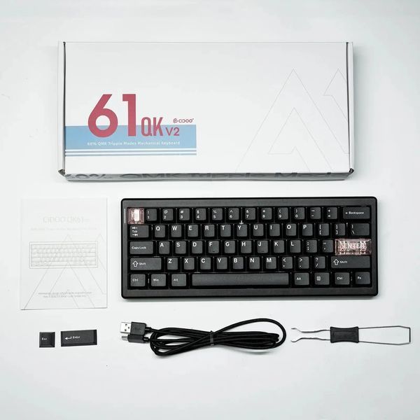 Клавіатура CIDOO QK61 V2 Black 6461 фото