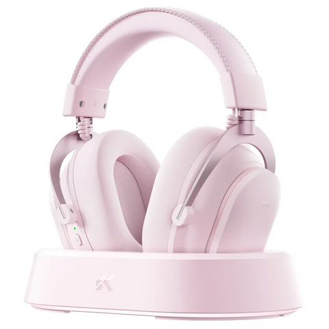 Ігрові навушники MCHOSE V9 Turbo+ Light Pink, з док-станцією, Bluetooth / 2.4 ГГц / USB 8556 фото