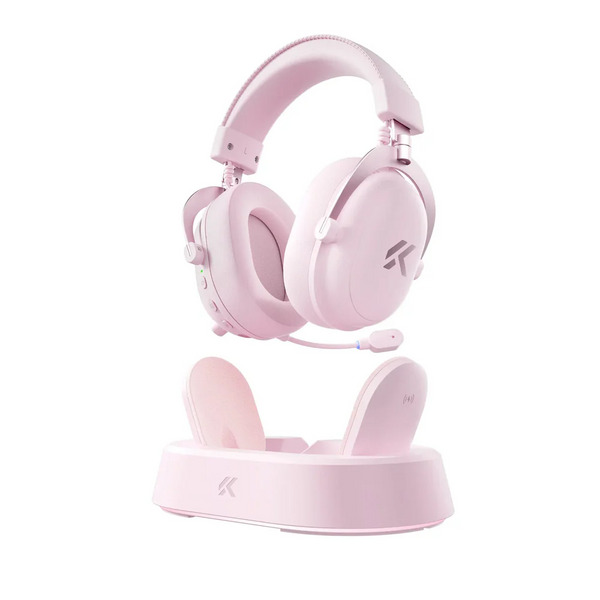Ігрові навушники MCHOSE V9 Turbo+ Light Pink, з док-станцією, Bluetooth / 2.4 ГГц / USB 8556 фото