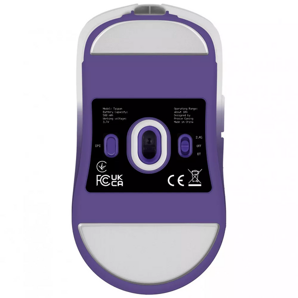 Бездротова миша Proove Gaming Taipan White Purple, сенсор PAW3335, 16000 DPI, 1000 Гц, Bluetooth / 2.4 ГГц / USB 68669 фото