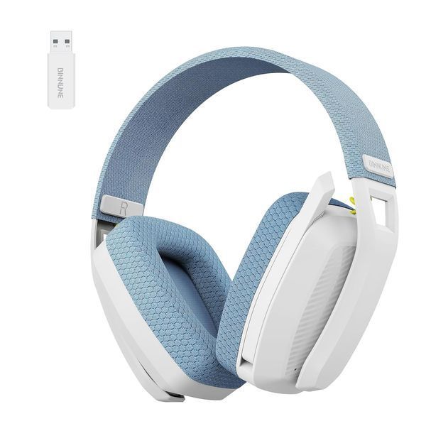 Ігрові навушники BINNUNE BW06 White Blue, Bluetooth / 2.4 ГГц 5061 фото