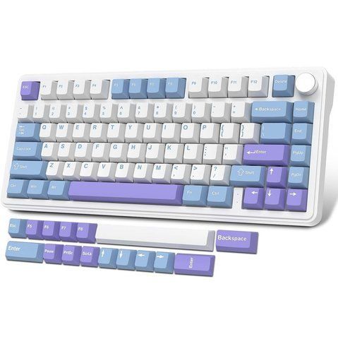 Клавіатура Attack Shark X85 White Purple 1421 фото