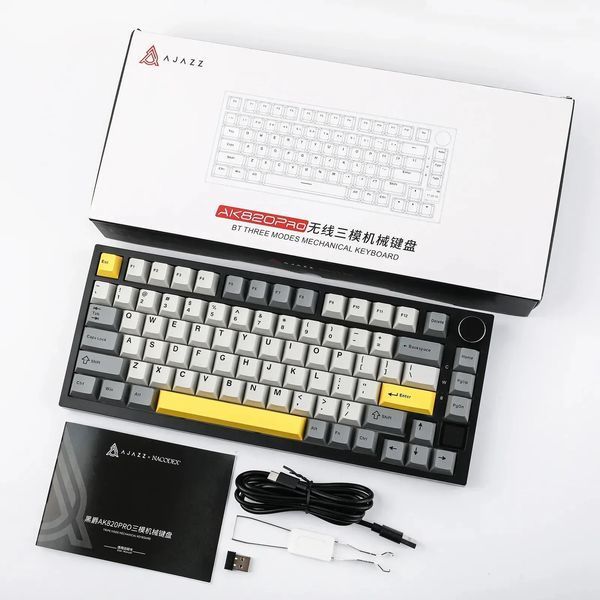 Клавіатура Ajazz AK820 Pro Gray 1841 фото