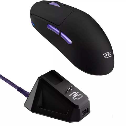 Бездротова миша Proove Gaming Superfight Wireless Black Purple, з док-станцією, сенсор PAW3311, 22000 DPI, 1000 Гц, Bluetooth / 2.4 ГГц / USB 68583 фото