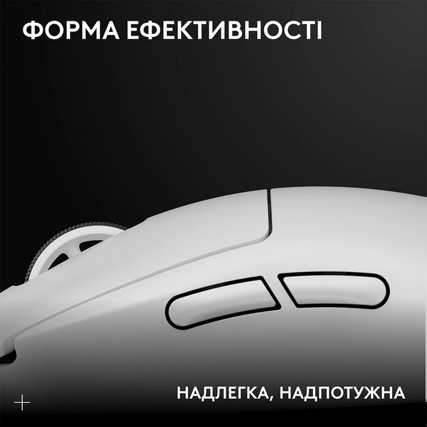 Бездротова миша Logitech G Pro X Superlight 2 White, сенсор HERO 2, 44000 DPI, 8000 Гц, 2.4 ГГц / USB 6317 фото