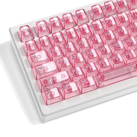Набір кейкапів Womier Iceberg Pink 115 шт. MDA Profile, PBT, UV Printing 6213 фото