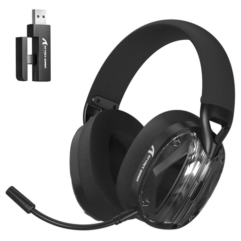 Ігрові навушники Attack Shark L60 Black, Bluetooth / 2.4 ГГц / AUX 8017 фото