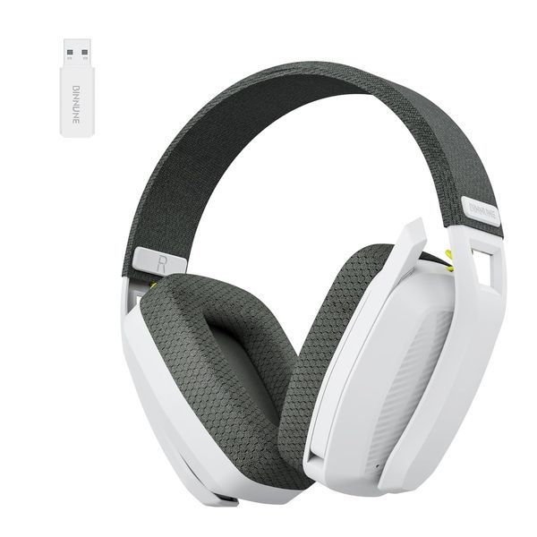 Ігрові навушники BINNUNE BW06 White Grey, Bluetooth / 2.4 ГГц 5061 фото