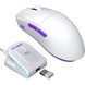 Бездротова миша HATOR Hellyberry HM47 wireless White Violet, з док-станцією, сенсор PAW3311, 12000 DPI, 1000 Гц, Bluetooth / 2.4 ГГц / USB 7268 фото 1
