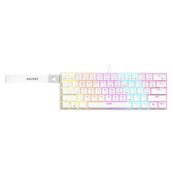 Механічна клавіатура Ajazz x Nacodex NK61 White, Hot Swap, RGB, Дротове підключення 8913 фото