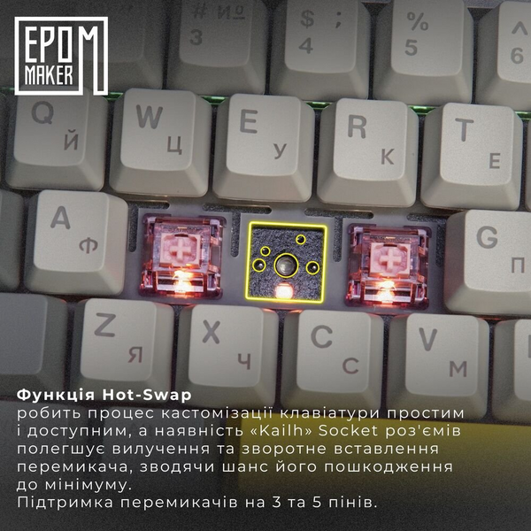 Клавіатура Epomaker Shadow-X Black  2089 фото