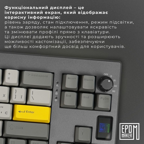 Клавіатура Epomaker Shadow-X Black  2089 фото