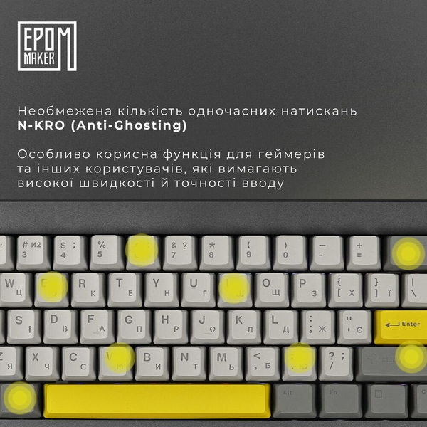 Клавіатура Epomaker Shadow-X Black  2089 фото