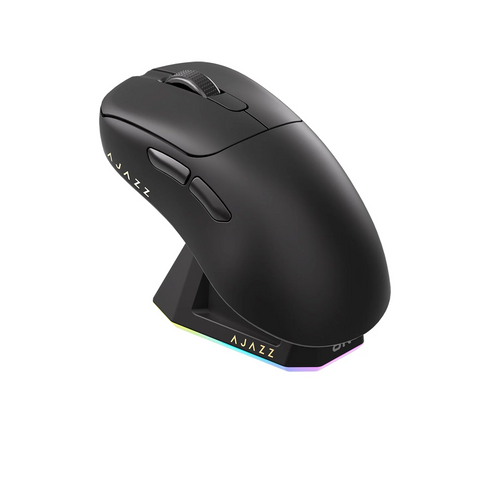 Бездротова миша Ajazz AJ179 PRO Black, з док-станцією, сенсор PAW3395, 26000 DPI, 8000 Гц, Bluetooth / 2.4 ГГц / USB 7618 фото